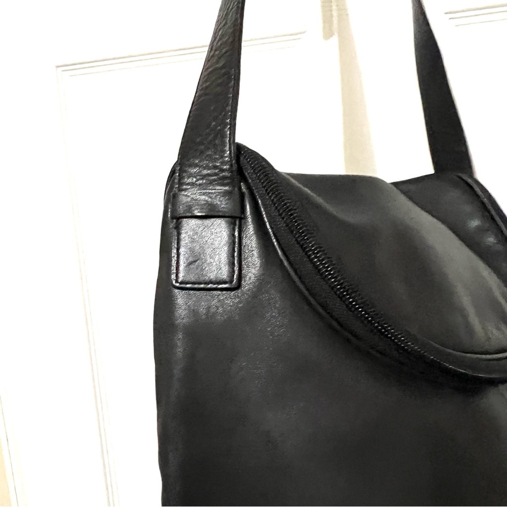 Maxx New York Black 100% Cow Leather Purse Shoulder Bag - Picture 11 of 14